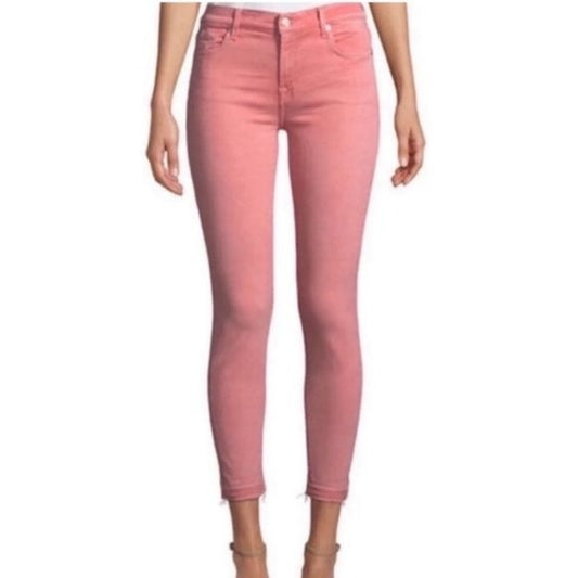 Seven7 Mid Rise Ankle Skinny Jean Dusty Pink nwt