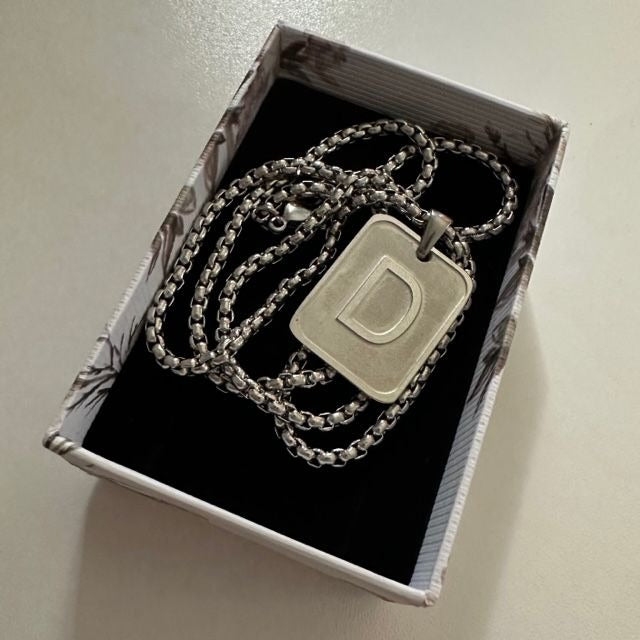 Initial D Charm necklace in gift box