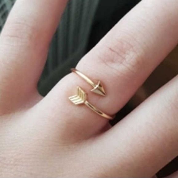 Cupid's Arrow Adjustable Silvertone Fashion Ring