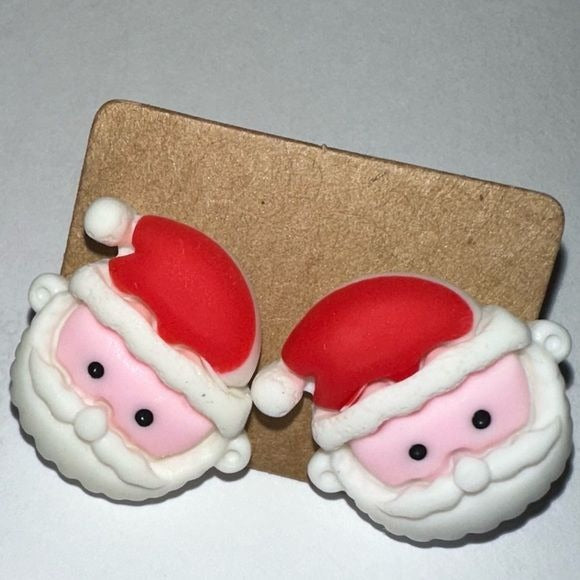 Christmas Santa Claus stud earrings