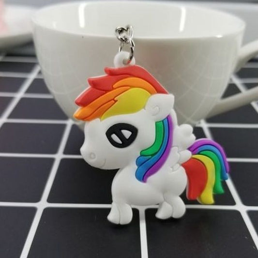 Rainbow Horse Key Chain