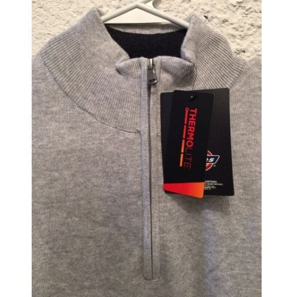 Dickies Jersey 1/4 Zip Sweater Gray Large nwt