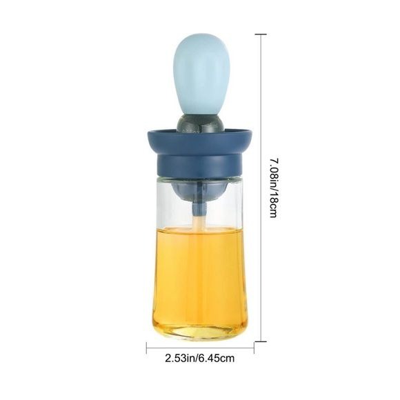 Oil dispenser with silicone brush