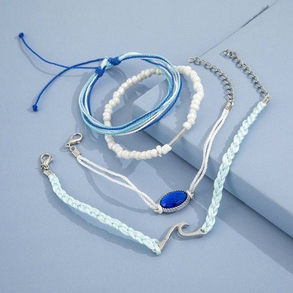 Blue Wave Bracelet Set