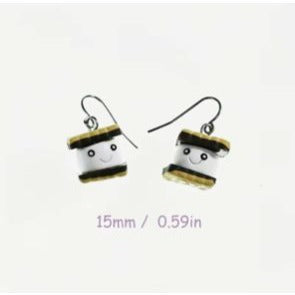 Adorable s'mores dangling earrings