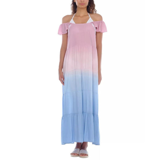 Raviya Ombre Maxi Coverup Dress Mauve Ombre Large nwt