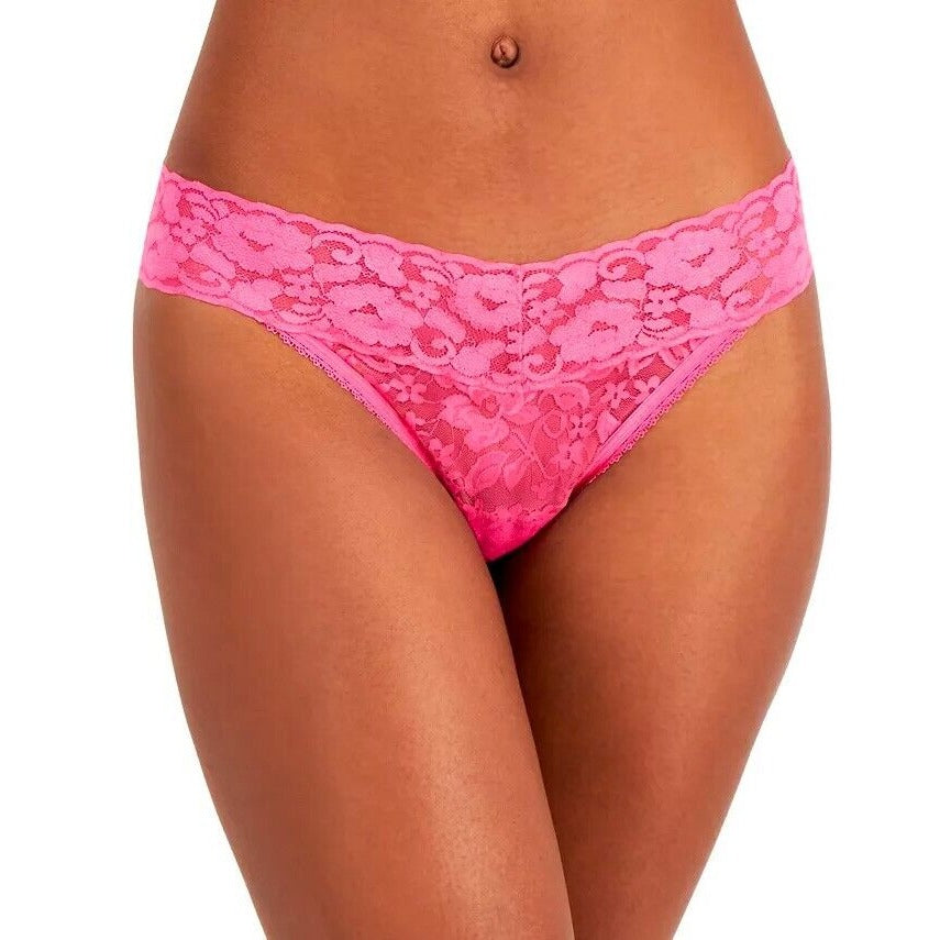 INC International Concepts Womens Lace Thong Underwear Pink Gemstone Large nwt