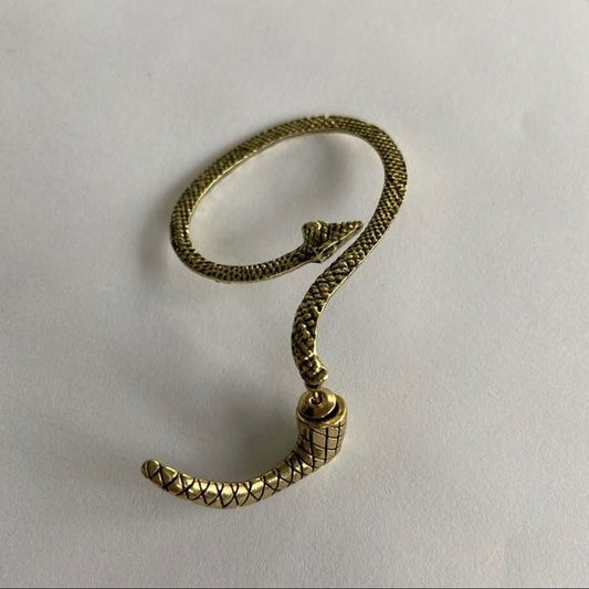 Snake Wrap Around Ear Cuff Goldtone