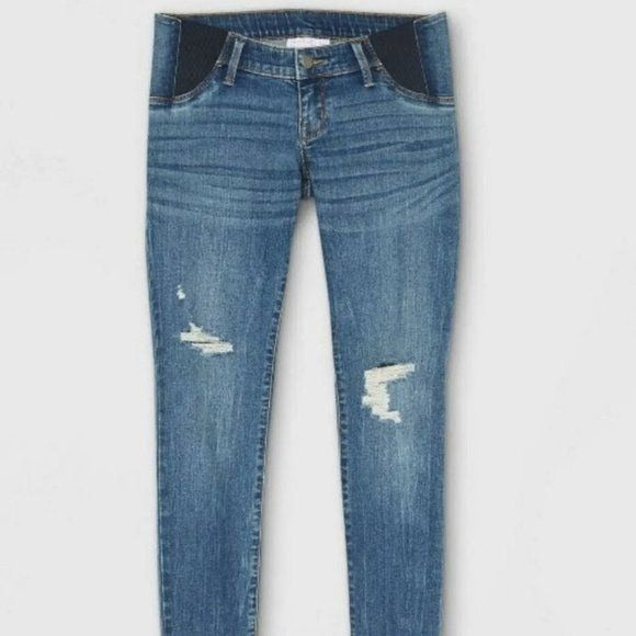 Isabel Maternity by Ingrid & Isabel low rise distressed jeans size 14 nwt