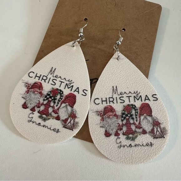 Merry Christmas gnomies gnome earrings