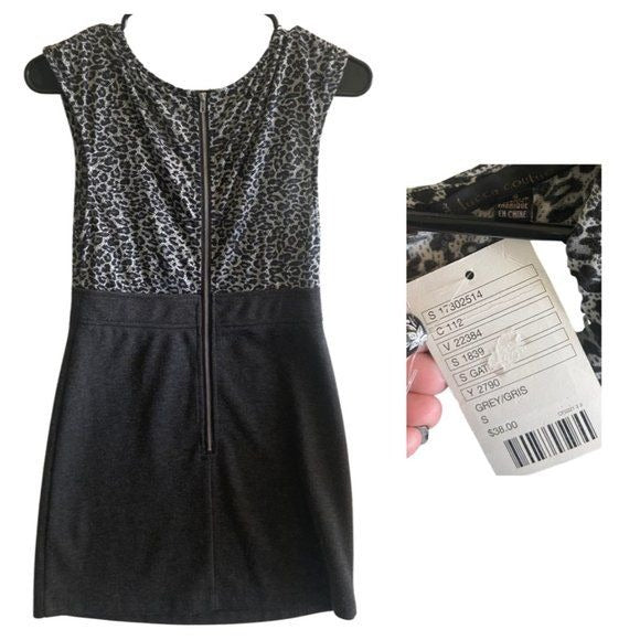 Lucca Couture Animal Print/Black Dress small nwt $38