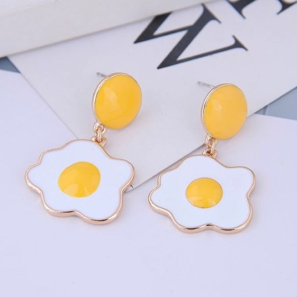 Over Easy Egg Earrings