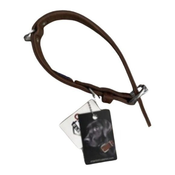 Angel Brown Leather Dog Collar 15"