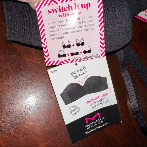 Maidenform self expressions convertible or strapless bra 34A nwt